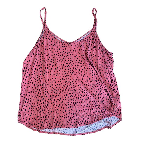 Torrid Cami Tank Top Womens Plus Size 5 Orange Black Dot Adjustable Strap Darts - Picture 3 of 4